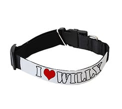 Collare per cani Fascia larga I love
