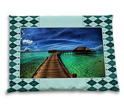 Cuscino da mare Rombi verdi