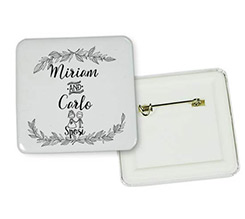 Spilla quadrata Just sposi