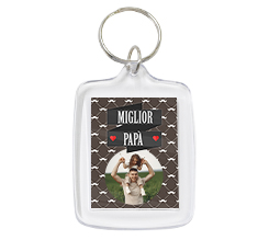 Portachiave Rettangolare in Plastica Miglior papà