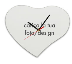 Crea Orologio Cuore Legno 25x21 cm