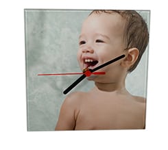 Orologio quadrato in vetro da parete