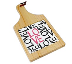 Tagliere in legno Love words