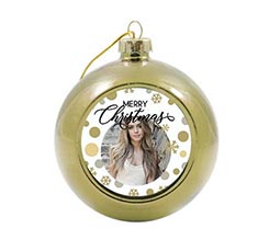 Palla di Natale in vetro colorato Pois dorati