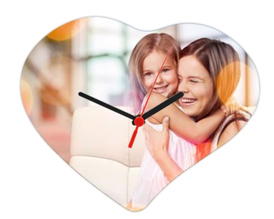 Crea Orologio Cuore Vetro 24x20 cm
