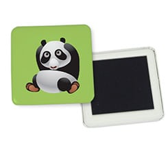Magnete quadrato da frigo Panda