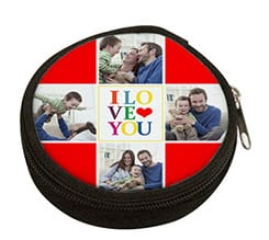 Portamonete rotondo Red collage