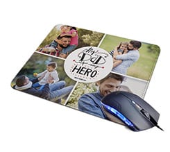 Tappetino Mouse in Pelle My dad my hero