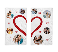 telo mare di coppia personalizzato