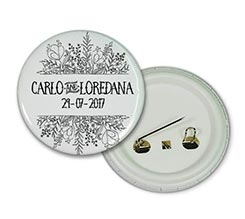 Spilla rotonda Elegant flowers