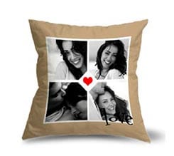 Cuscino in tessuto scamosciato Sweet Love