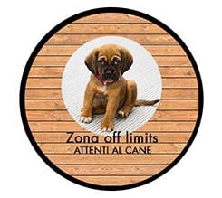 Zerbino Rotondo in Gomma 85 cm Texture legno