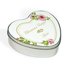 Scatola di Latta Cuore Flower heart