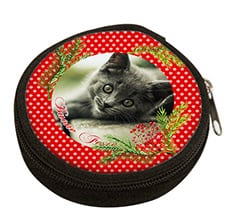 Portamonete rotondo Bacche natalizie