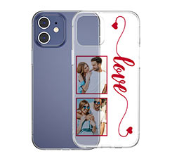 Cover trasparente iPhone 12 love