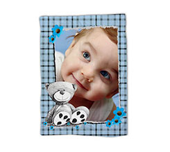 Coperta Plaid Baby Orsetto azzurro