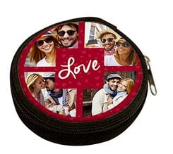 Portamonete rotondo Love for collage