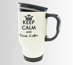 Tazza Termica Keep Calm Nero
