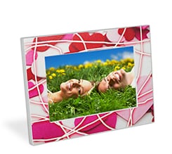 Cornice fotografica vortice di cuori