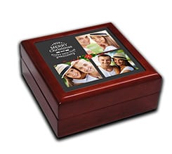 Portagioie in legno Merry Christmas