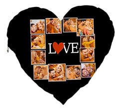 Cuscino Artigianale cuore Lovely collage