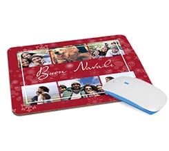 Tappetino Mouse in Legno Rettangolare Red Christmas