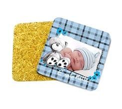 Sottobicchiere in sughero Orsetto celeste