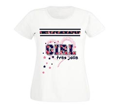 Maglietta personalizzata donna in cotone fashion girl