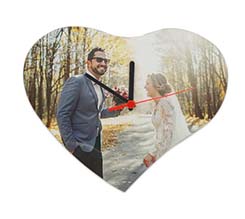 Crea Orologio Cuore Legno 25x21 cm