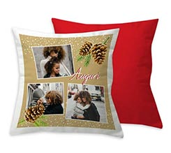 Cuscino in Poliestere Pigne natalizie