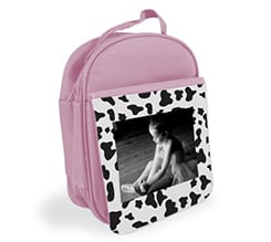 Borsa porta pranzo rosa Macchie nere