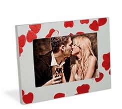 Cornice Foto Bianca Cuori Rossi