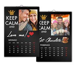 Keep Calm Nero Calendari Multipagina A3