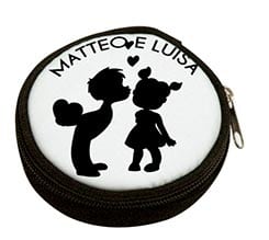 Portamonete rotondo Lui e lei
