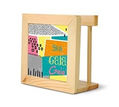 Portatovaglioli in legno Abstract