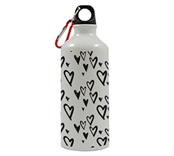 Borraccia in acciaio Cuori neri