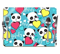 Tovaglietta in sughero Lovely panda