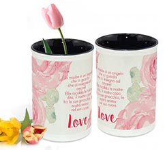 Portafiori in ceramica Rose vintage