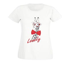 T-shirt donna in cotone Giraffa lovely