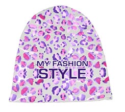 Cappello in pile lungo Maculato rosa