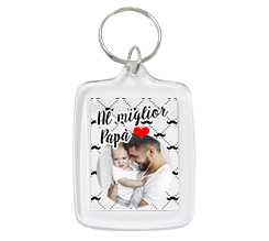 Portachiave Rettangolare in Plastica Papà sei il migliore