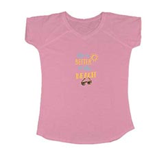 T-shirt scollo a V donna Better beach