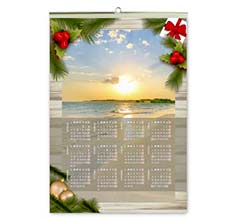 Calendario A4 Christmas wood