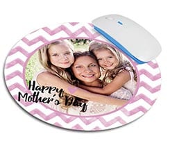 Tappetino mouse tondo Love mum rosa