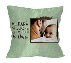 Cuscino in raso Ti amo papà