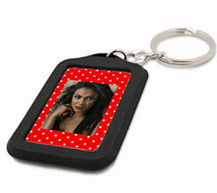 Portachiavi in gomma Pois rossi