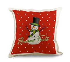 Cuscino in Juta Pupazzo di neve