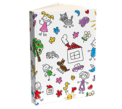 Agenda con disegni stilizzati colorati