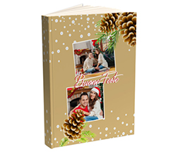 Agenda giornaliera con collage di foto e auguri di buone feste