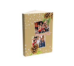 Agenda piccola con 2 riquadri per le foto e grafica natalizia